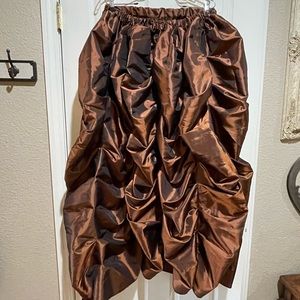 Handmade iridescent Steampunk ruffle skirt bustle 28-40” waist